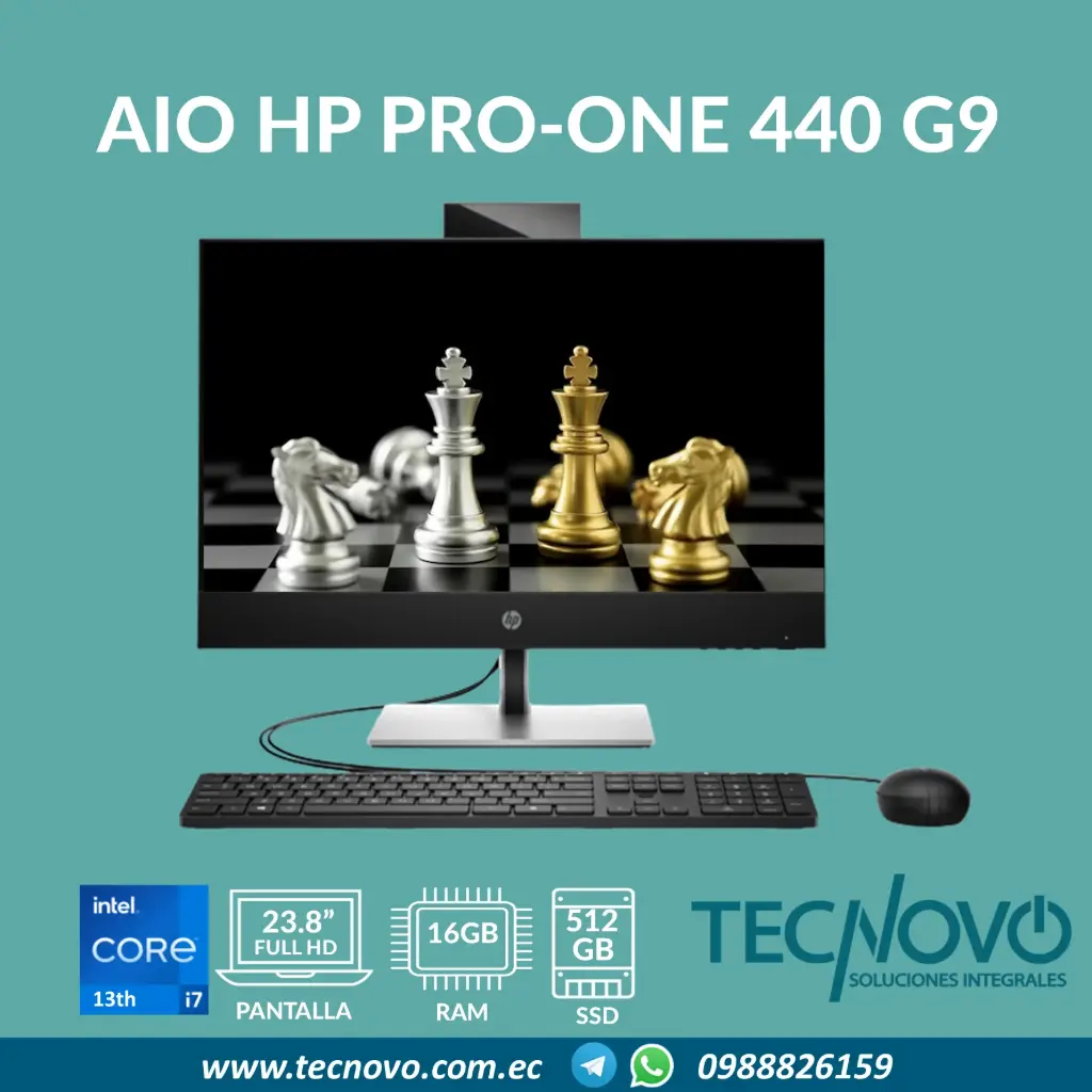 Computador AIO HP ProOne 440 G9 I7-14700 16GB 512GB SSD 23.8" FHD