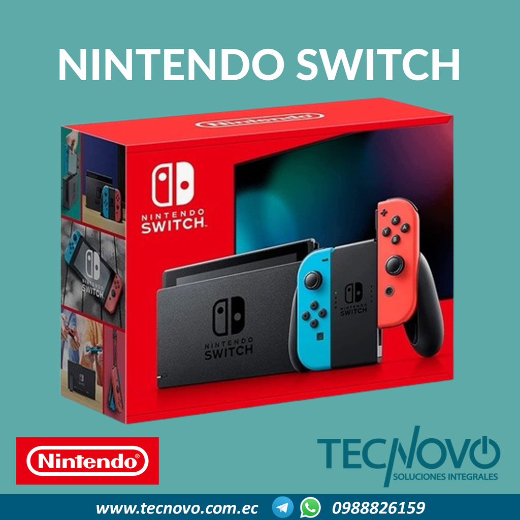 Consola NINTENDO Switch 7" 64GB (Rojo-negro neón)