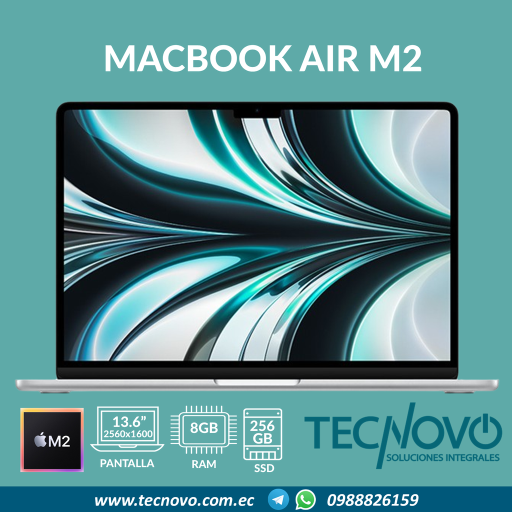 Laptop APPLE MacBook Air M2 CHIP 8-core 8-core GPU 8GB 256GB 13.6" IPS