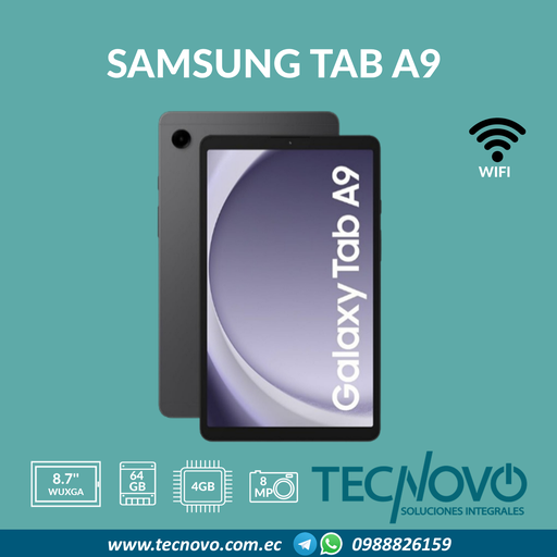 TABLET SAMSUNG GALAXY A9 4GB 64GB WIFI 8.7" Gray*