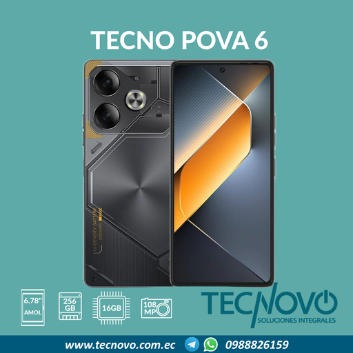 Celular Tecno Pova 6 16GB (8GB+8GB) / 256GB