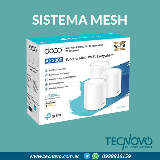 Sistema WIFI MESH AX5400 3-pack DECO X60