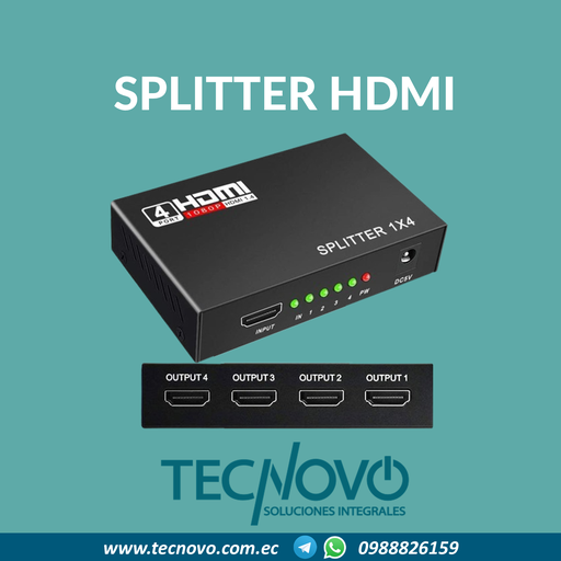 Splitter HDMI 1080P 3D 1x4