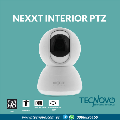 Cámara NEXXT AHIMPFI4U2 Interiores Motorizada(PTZ) Wi-Fi/RJ45 1080p