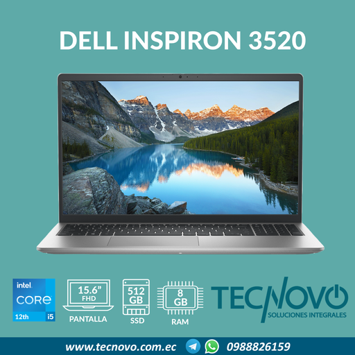 Laptop DELL Inspiron 3520 I5-1235U 8GB 512GB SSD 15.6" FHD