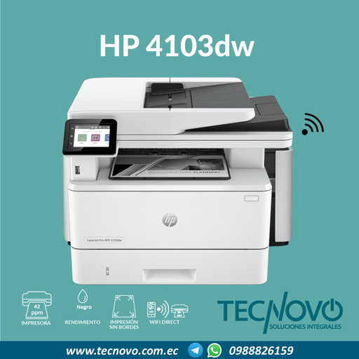 Impresora HP Monocromatica LaserJet Pro 4103dw