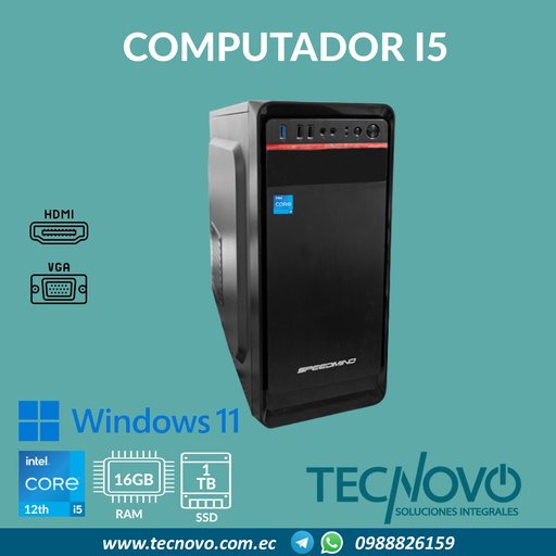 Computador CPU I5-12400 16GB 1TB-SSD W11