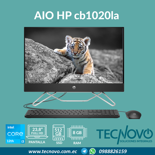 Computador AIO HP 24-cb1020la I3-1215U 8GB 512GB 23.8" FHD