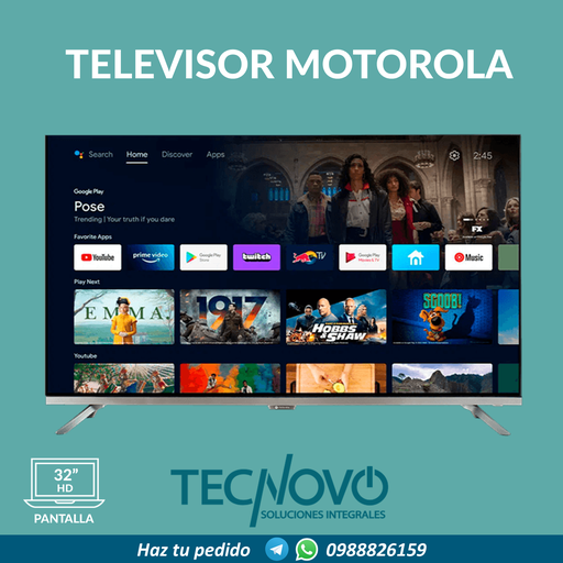 Televisor MOTOROLA 32" HD SMART TV 