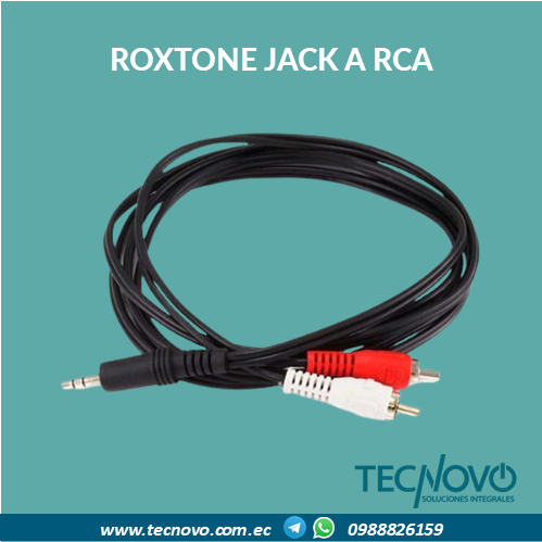 Cable ROXTONE RCAx2 macho a 3.5mm 3mt