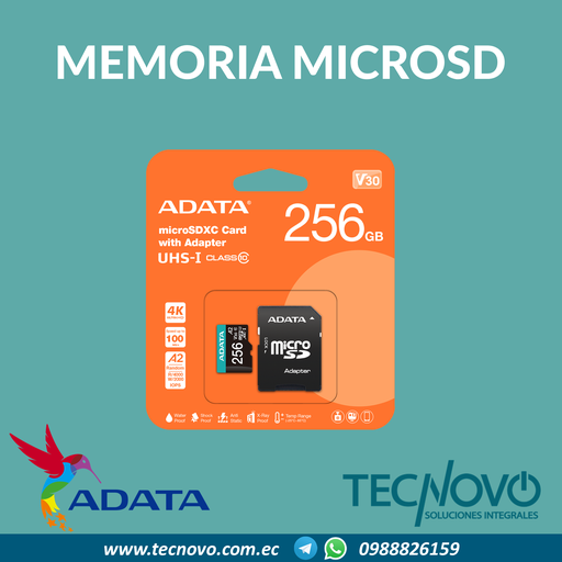 Memoria MicroSD Adata Premier Pro 256GB