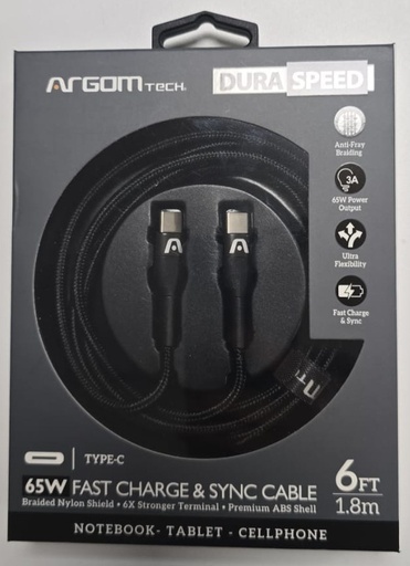 Cable USB ARGOM tipo C a tipo C (2mts)
