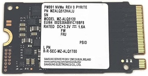 Disco SSD SAMSUNG NVME 512GB 2242