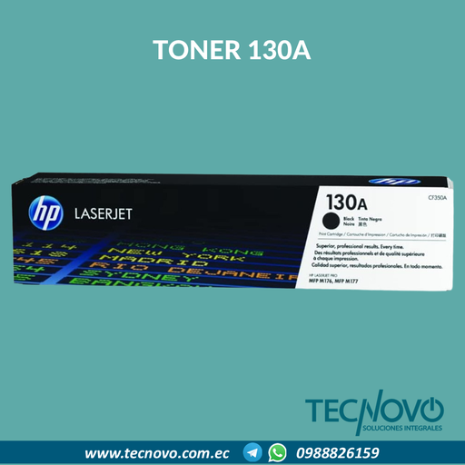 Toner HP para Impresora MFP M176n y MFP M177fw 130A NEGRO