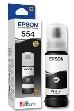 Botella tinta original EPSON L8180 L8160 Negro T554