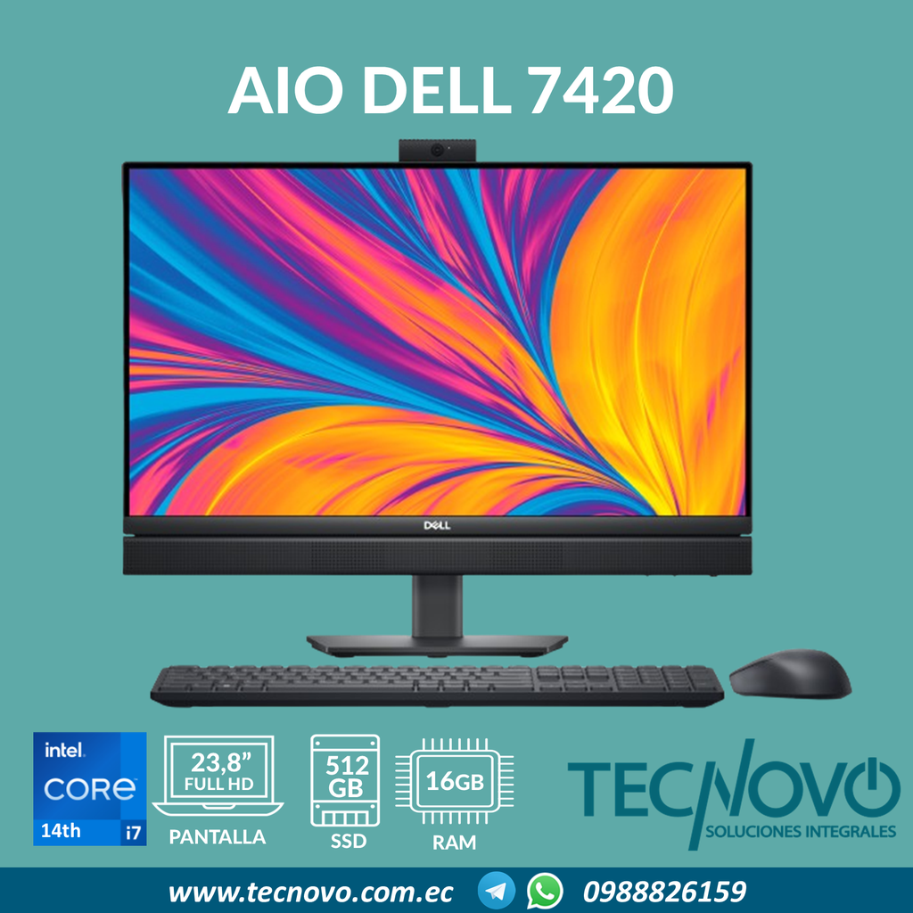 Computador AIO DELL Optiplex 7420 I7-14700 16GB 512GB SSD 23.8" FHD