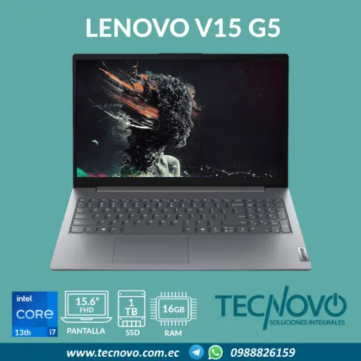 Laptop LENOVO V15 G5 IRU Intel Core I7-13620H 16GB 1TB SSD 15.6" FHD