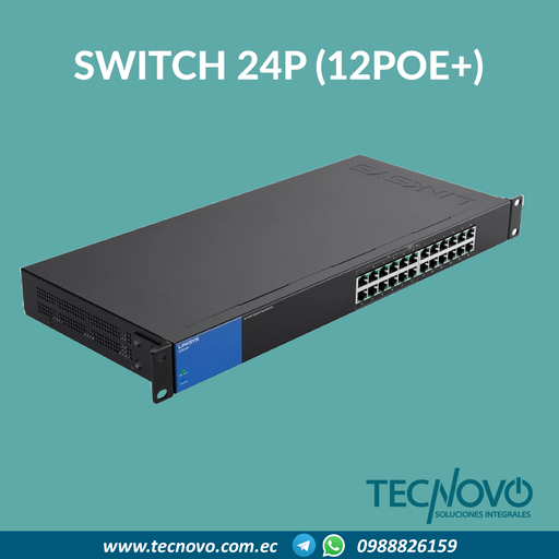 Switch Linksys 24 Puertos Gigabit 12-POE