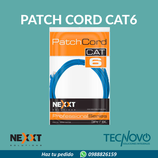 Patch cord NEXXT CAT6 3FT 