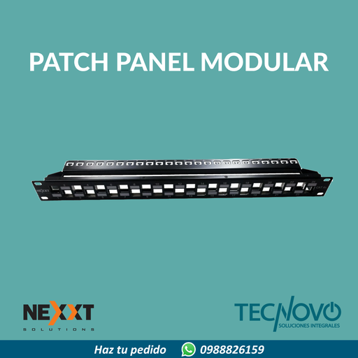 Patch panel NEXXT modular para montaje en rack 24p