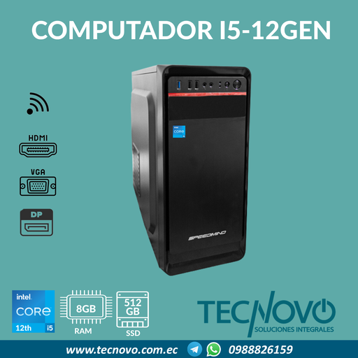 Computador CPU I5-12450H 8GB 512GB-SSD-NVME WIFI