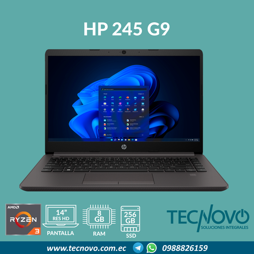 Laptop HP 245 G9 AMD Ryzen 3-3250U 8GB 256GB SSD 14"