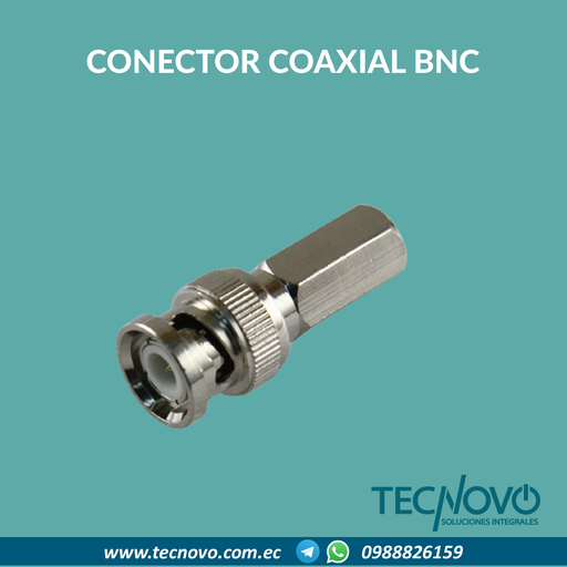 Conector coaxial BNC RG6 Tipo rosca