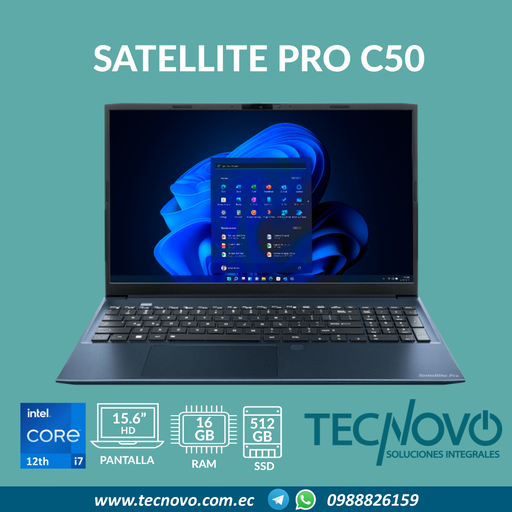 Laptop Toshiba Dynabook Satellite Pro C50-K I7-1255U 16GB 512GB SSD 15.6" FHD