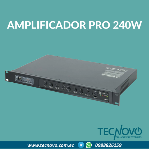 Amplificador TOPP PRO 240W 4 MIC