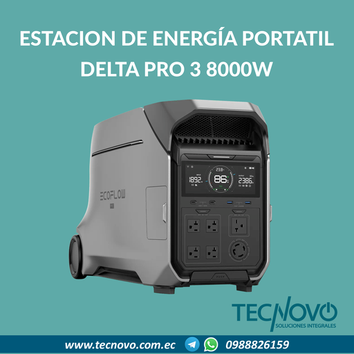 Estación de energía portátil ECOFLOW Delta Pro 3 4000W 4096Wh