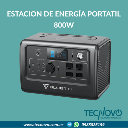 Batería portátil BLUETTI 800w 716Wh. 