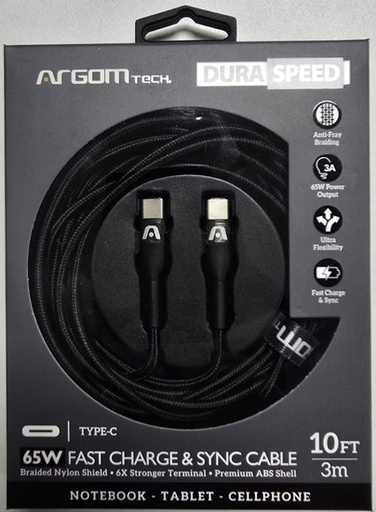 Cable USB ARGOM tipo C a tipo C (3mts)