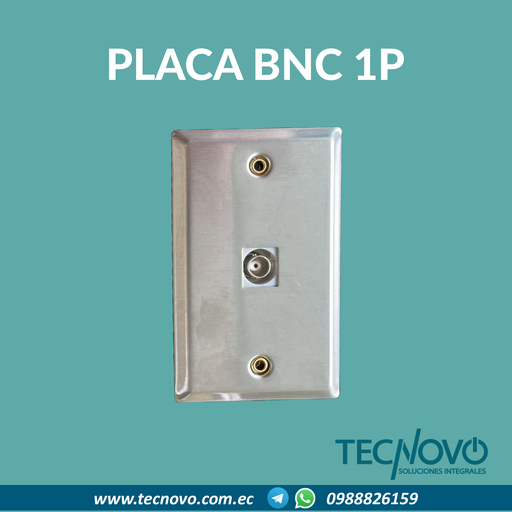 Placa de pared para conector BNC 1 Puerto
