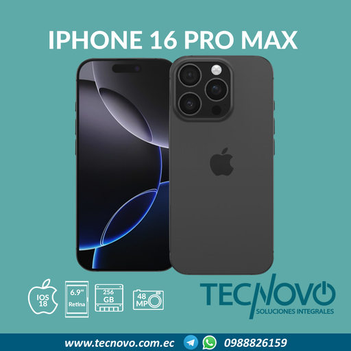 Celular Apple Iphone 16 PRO Max 256GB eSIM