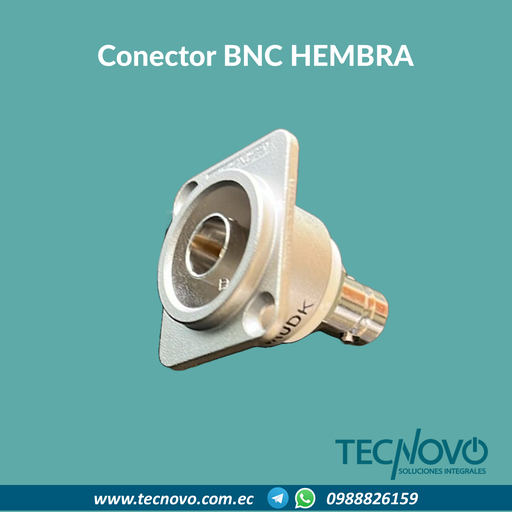 Conector BNC 75 ohms Hembra para placa de pared 