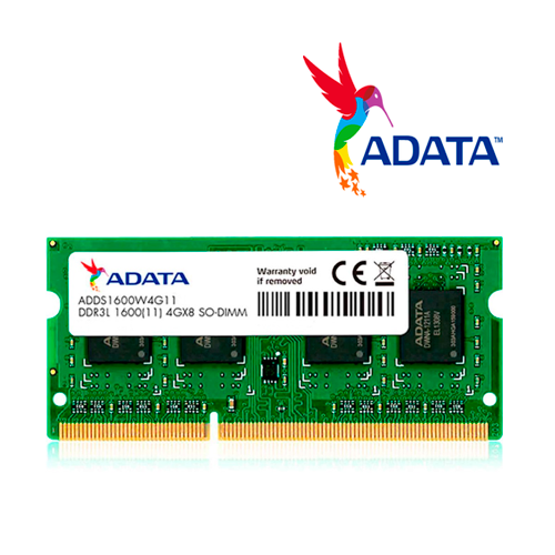 Memoria RAM ADATA DDR3L 4GB 1600MHZ SODIMM Laptop