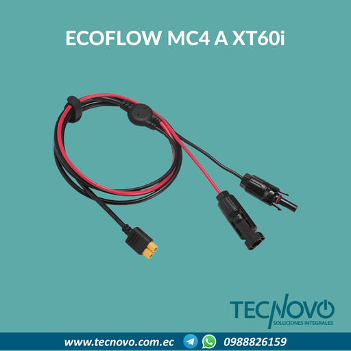 Adaptador ECOFLOW MC4 To XT60i Cable 2FT