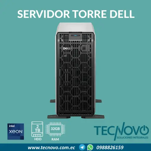 Servidor Torre Dell T360 Xeon 6353P 32GB 2TB SATA (Incluye controladora)