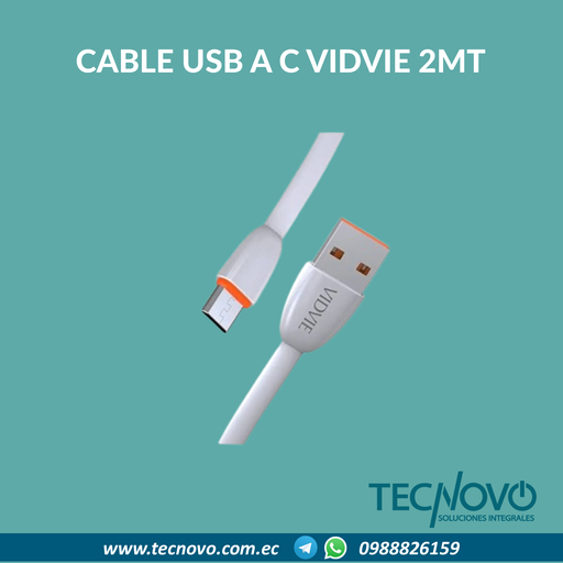 Cable VIDVIE USB a C (2mt)