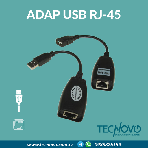 Adaptador de extensión USB a RJ45 de hasta 45 metros de longitud