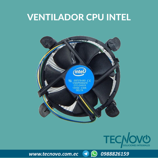 Ventilador Foxconn INTEL para socket LGA 1150/1155/1156