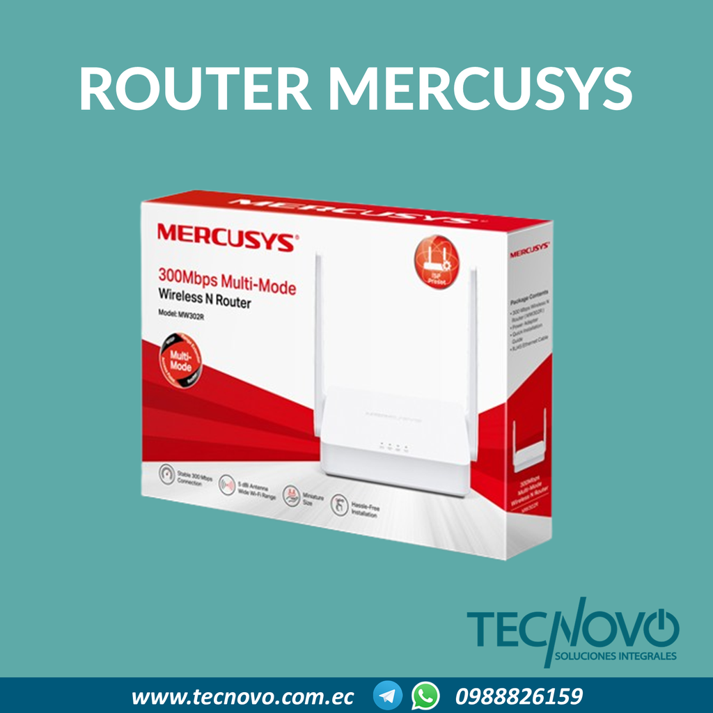 Router MERCUSYS MW302R | TECNOVO SOLUCIONES INTEGRALES