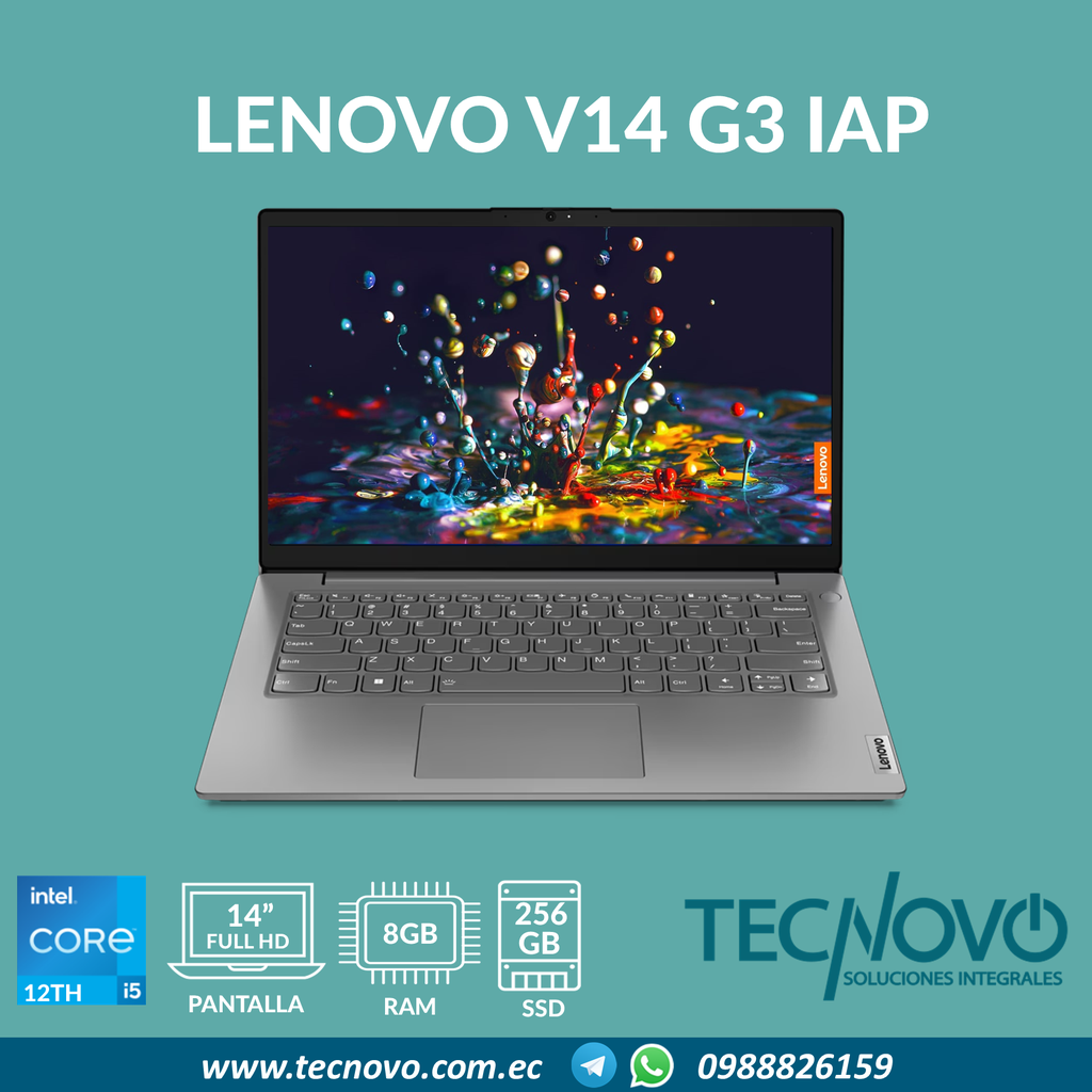 Laptop LENOVO V14 G3 IAP I5-1235U 8GB 256GB SSD 14" FHD