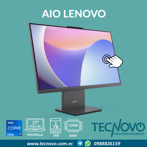 Computador AIO LENOVO Ideacentre 27IRH9 Intel Core I7-13620H 32GB 1TB-SSD 27" FHD TOUCH