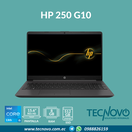 Laptop HP 250 G10 Intel Core I5-1334U 8GB 512GB-SSD 15.6"