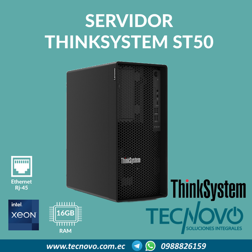 Servidor Lenovo ThinkSystem ST50 V2 16GB 2TB SATA