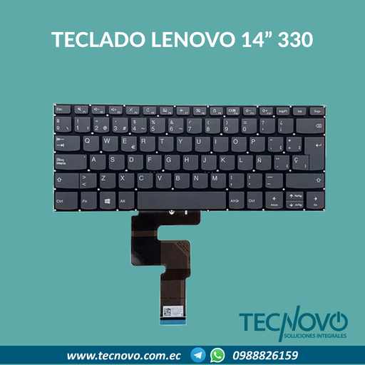 Teclado Lenovo Ideapad 330/320/14IKB SP/14IGL05 1-14ADA05/130S-14IG/ SIN FRAME 320 con Botón Power