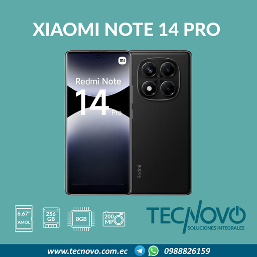 Celular Xiaomi Redmi Note 14 PRO 8GB 256GB