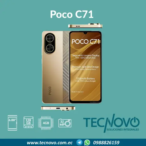 Celular Xiaomi Poco C71 4GB 128GB