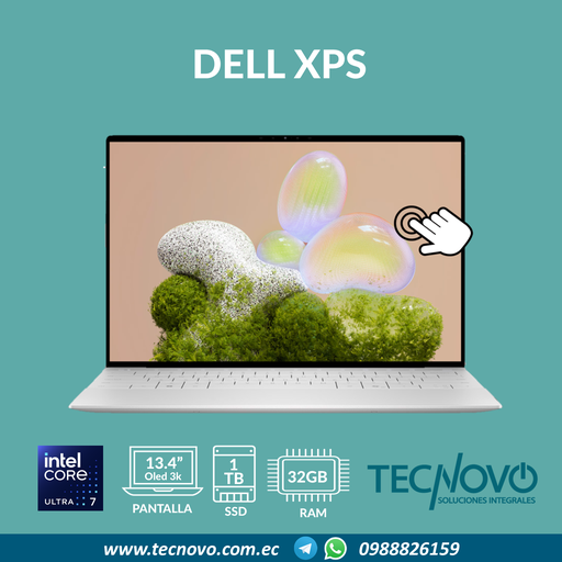 Laptop DELL XPS 9350 Ultra 7-258V 32GB 1TB-SSD 13.4" OLED 3K TACTIL
